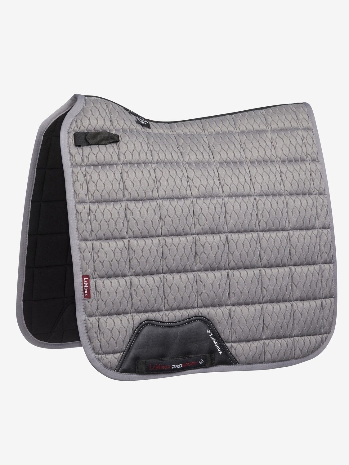 LeMieux Carbon Mesh Saddle Pad Dressage Square, Color: Grey, Size: Dressage - Full