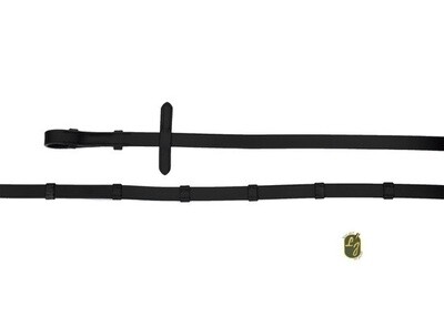 LJ Leathers Zügel Leder; Verchromte Schnallen