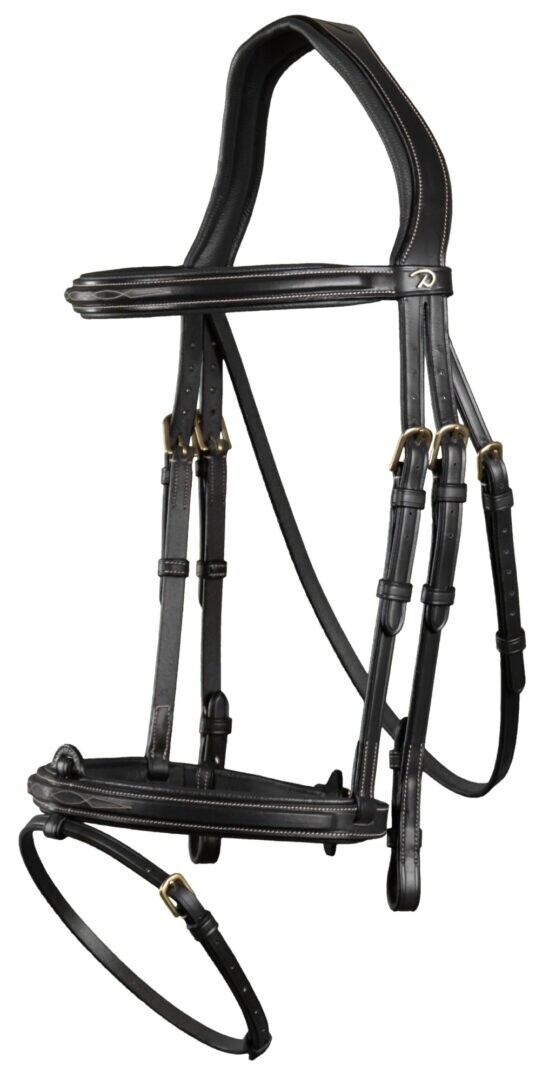 Dy&#39;on Flash Noseband Bridle - D Collection, Color: Black, Size: Pony