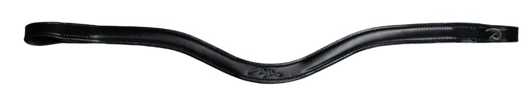 Dy&#39;on Flat Leather V-Shaped Browband Hunter, Color: Black, Size: Full