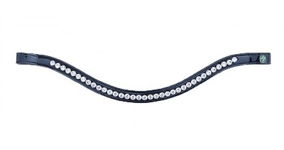 LJ Leathers Browpart Silver Stones/Lacquer