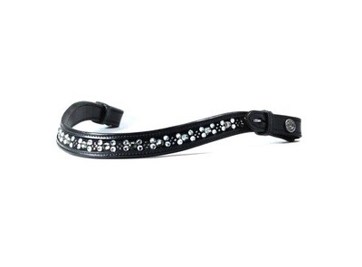 LJ Leathers Browband Limited Stellux Black