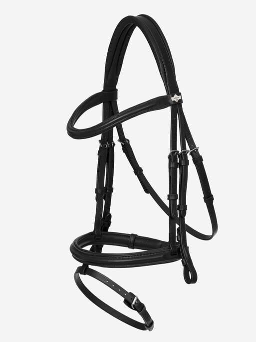 LeMieux Arika Flash Bridle, Color: Black/Silver, Size: Full