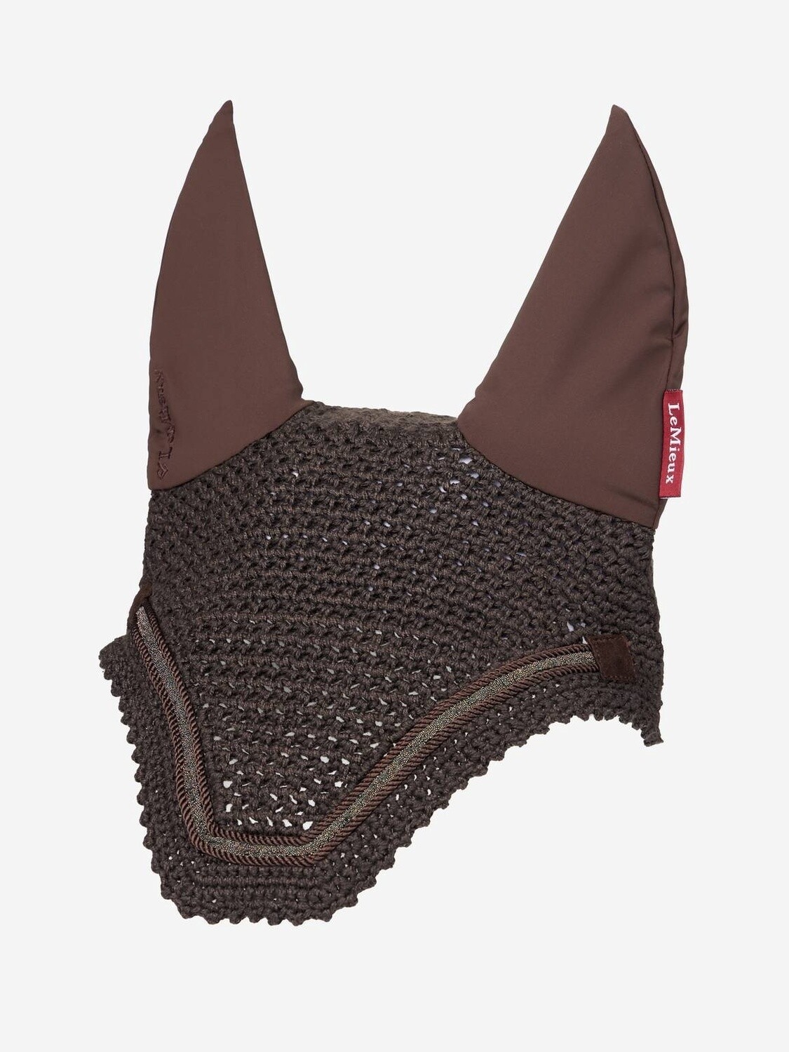 LeMieux Crystal Ear Net, Color: Brown, Size: Full