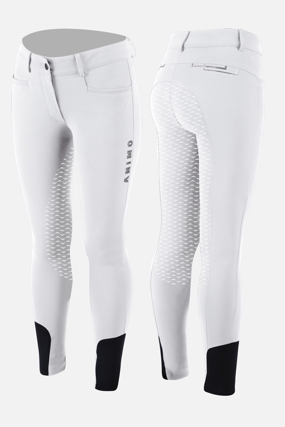 Animo Nubo Full 23X-Flash Ladies riding pants, Color: Wit, Size: XS