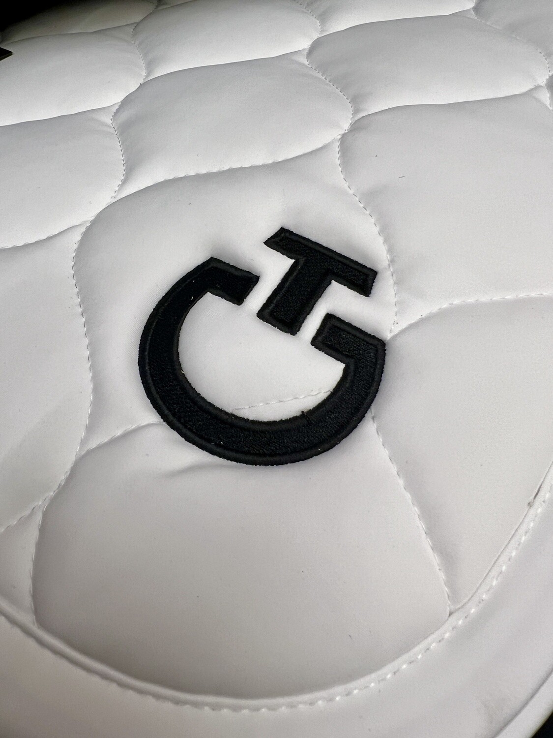 Cavalleria Toscana New Circular Quilted Jersey Saddle Pad, Color: Dark Grey (8B99), Size: Full Dressage