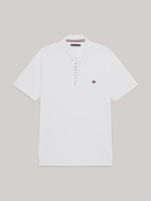 Tommy Hilfiger Equestrian Harlem Short Sleeve Logo Polo Shirt TH Optic White, Size: M
