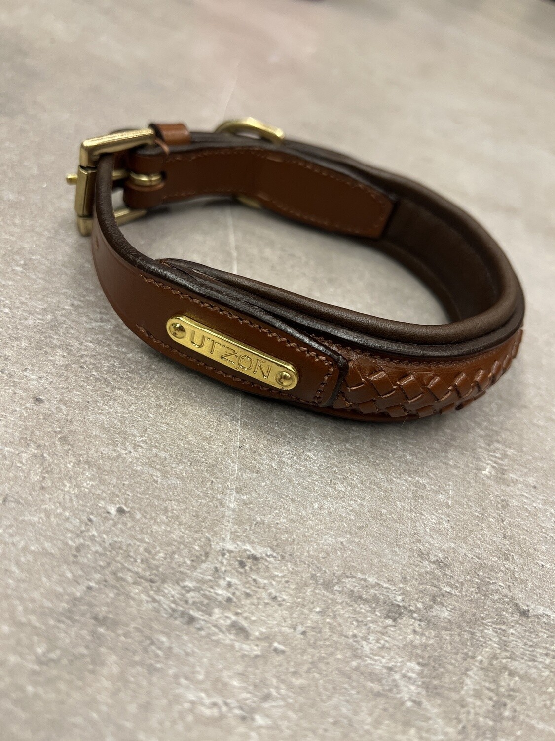 Utzon Olympic Dog collar Light Brown, Size: S