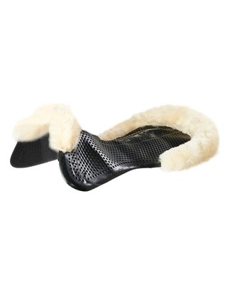 Acavallo Gel NS-S Classic-S cut-out flat Black Sheep leather Natural L