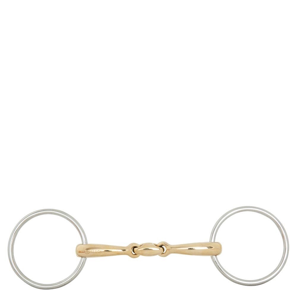 BR Double Broken Water Snaffle Soft Contact - 14mm