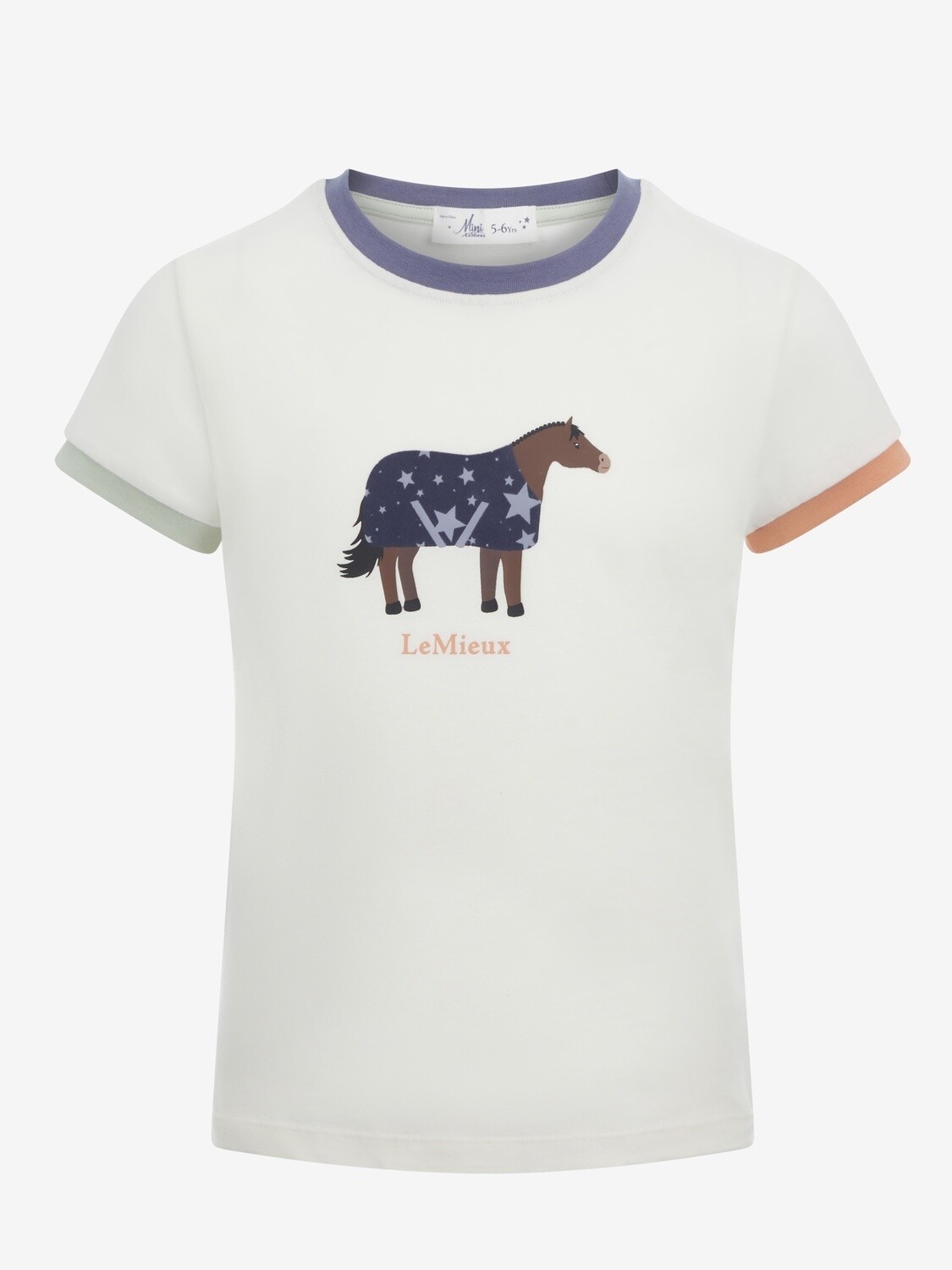 LeMieux T-Shirt Kids Alex Mini, Color: Ecru, Size: 3-4