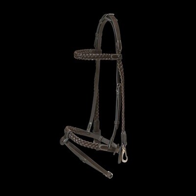 Hoofdstel Plaited Training, Color: Brown, Size: Full