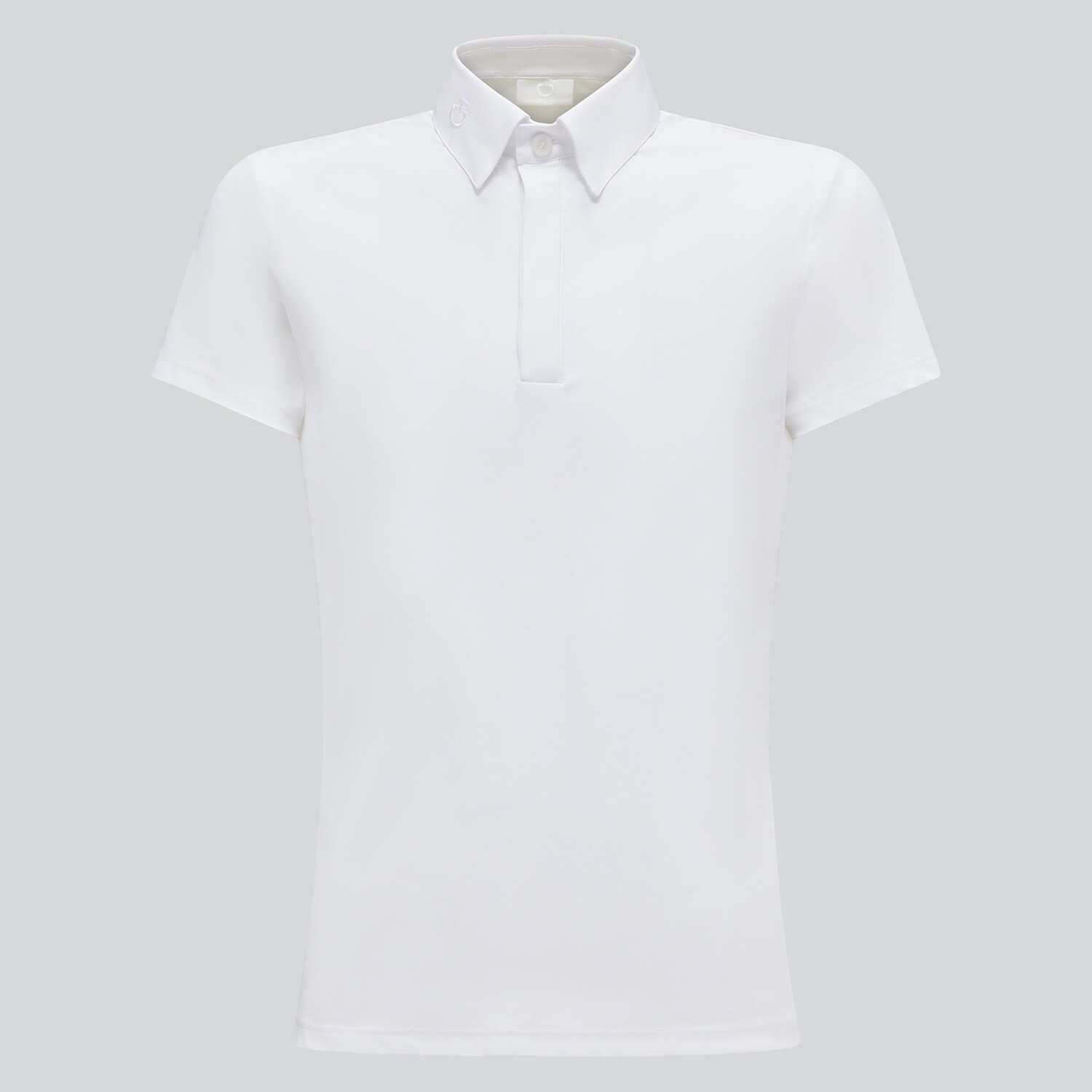 Cavalleria Toscana Jersey Button Competition Polo Boys, Color: Wit, Size: 14