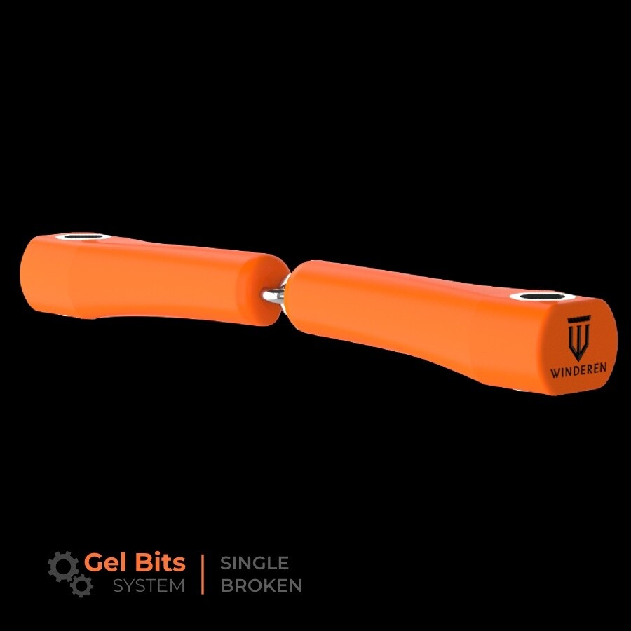 Mouthpiece bit Single-jointed, Color: Orange, Size: 12.5cm