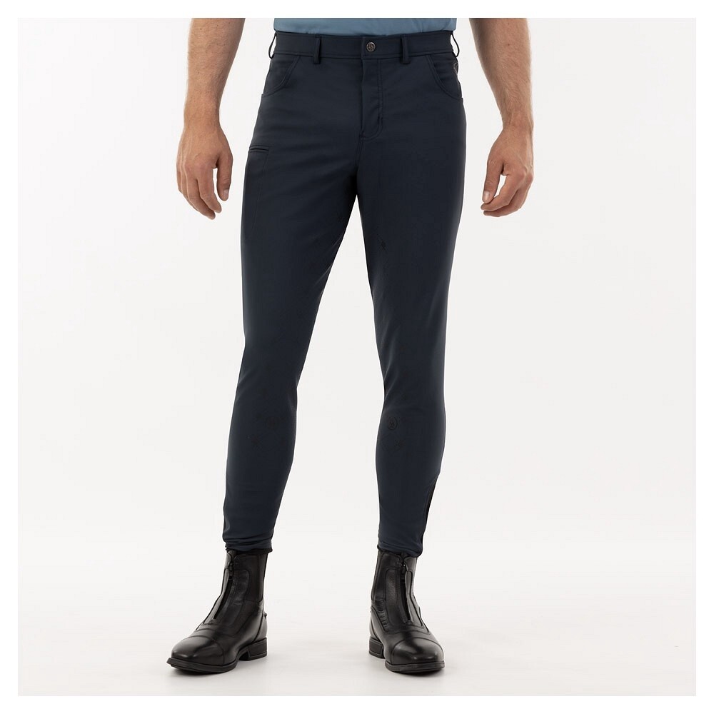 BR Men&#39;s Breeches Emiel Full Grip, Color: Blueberry, Size: S
