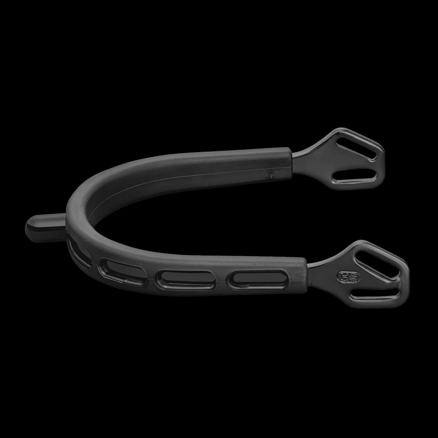 Sprenger Ultra fit Extra Grip spurs &quot;Black Series&quot; Rounded, Size: 15mm, Color: Black