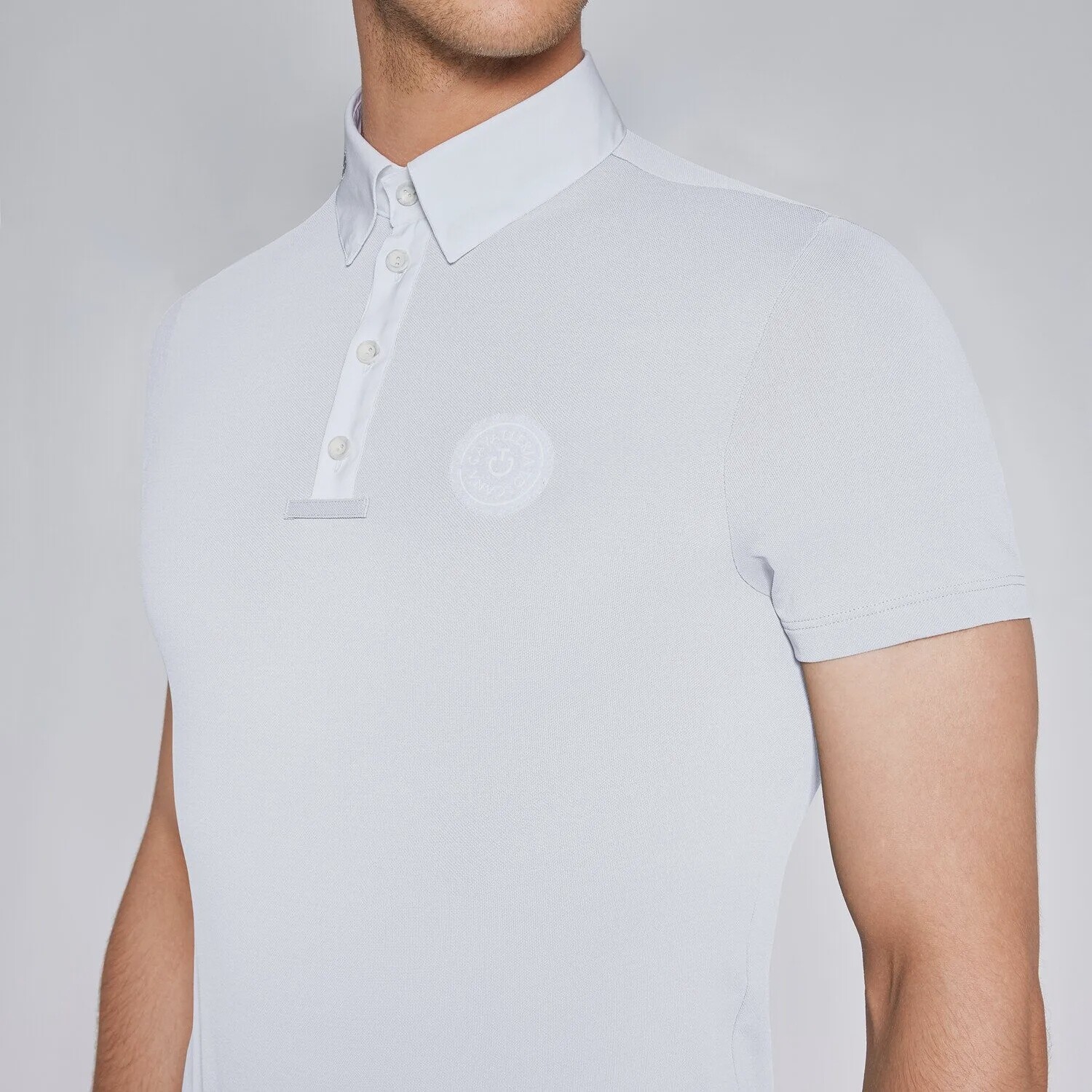 Cavalleria Toscana Competition Polo Shirt Short Sleeves Men, Color: Wit, Size: XL