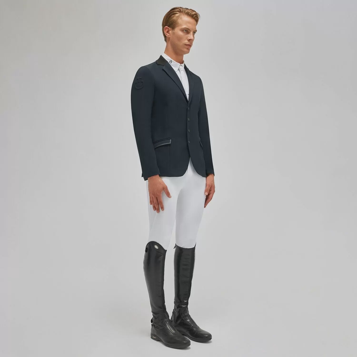 Cavalleria Toscana Men&#39;s Lightweight Zip Competition Jacket, Color: Navy, Size: M