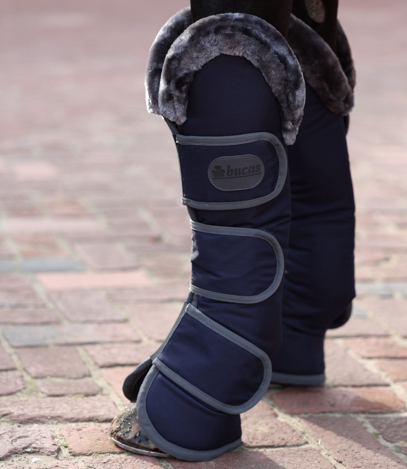 Bucas Show-Line Transport Protectors, Color: Navy/Grey, Size: Cob