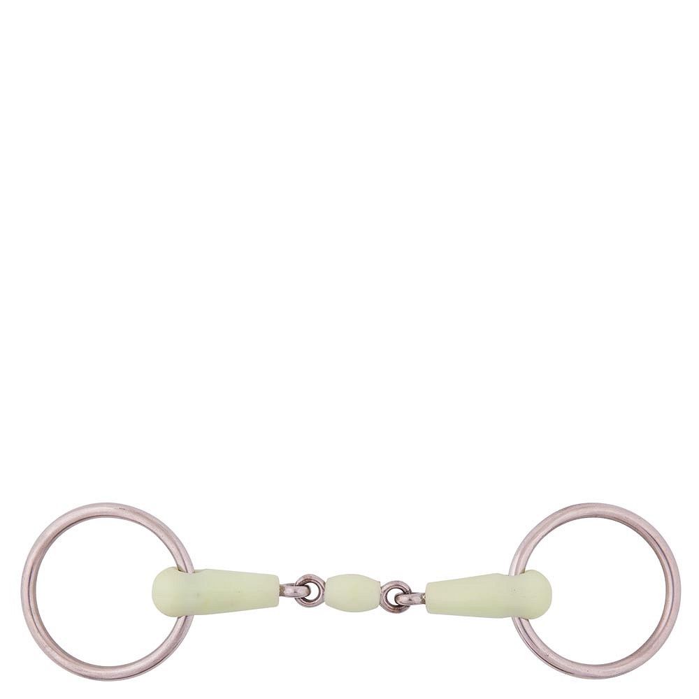 BR Double Jointed Water Snaffle Apple Mouth, Size: 12.5cm, Dikte: 18mm, Ringen: 65mm