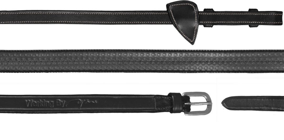 Dy&#39;on 5/8&quot; Rubber Reins - Working, Color: Black, Size: Cob