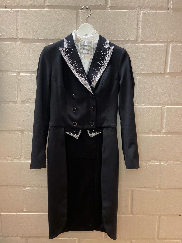 Animo Lageo Stass Competition Jacket Tailcoat B8 Custom, Color: Black, Detail: Silver, Size: M