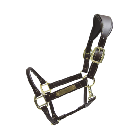 Kentucky Anatomical Leather Halter, Color: Brown, Size: Cob