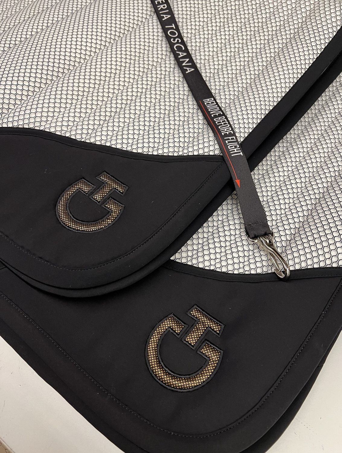 Cavalleria Toscana Air Saddle Pad, Color: White Gold (01GO), Size: Jump - Full