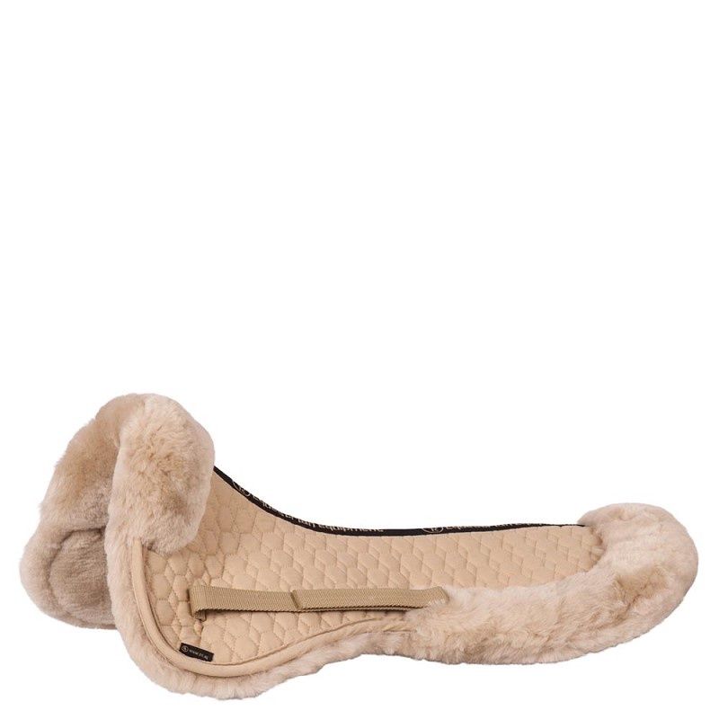 BR Saddle Pad Sheepskin, Color: Taupe, Size: Full