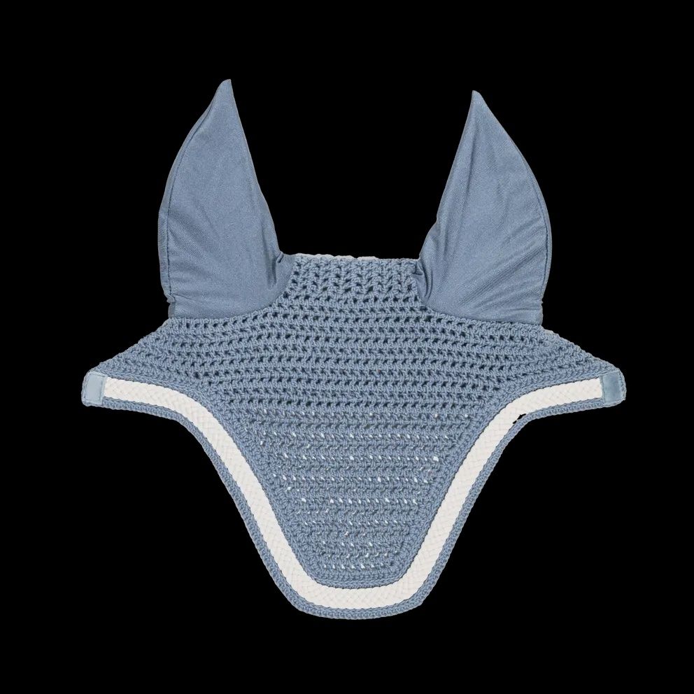 Kentucky Ear Net Wellington Plaited Cord, Color: Light Blue, Detail: Soundless, Size: Full