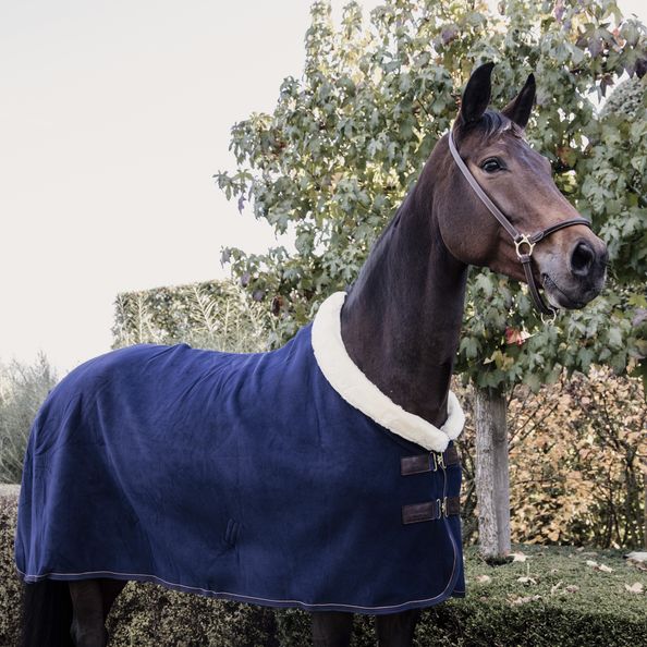 Kentucky Fleece Show Horse Blanket Heavy, Color: Navy, Size: 155/205/6.9