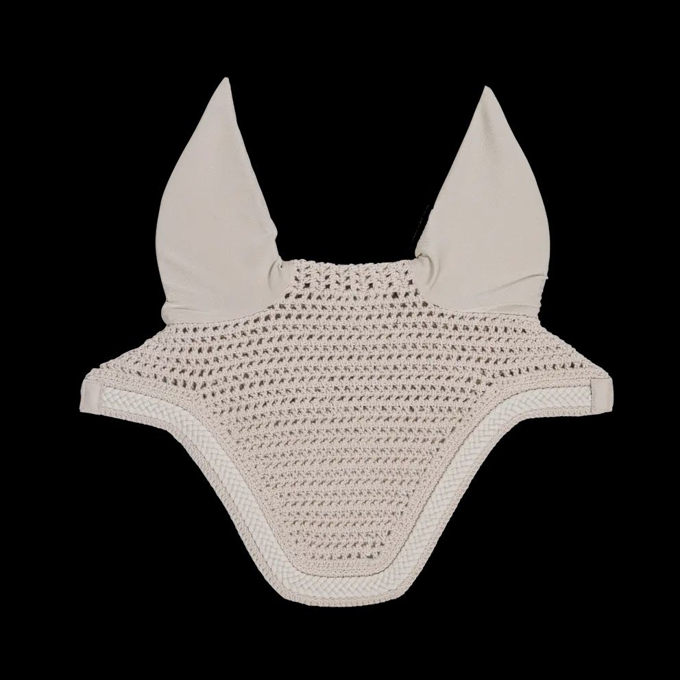 Kentucky Ear Net Wellington Plaited Cord, Color: Beige, Size: Full, Detail: Soundless
