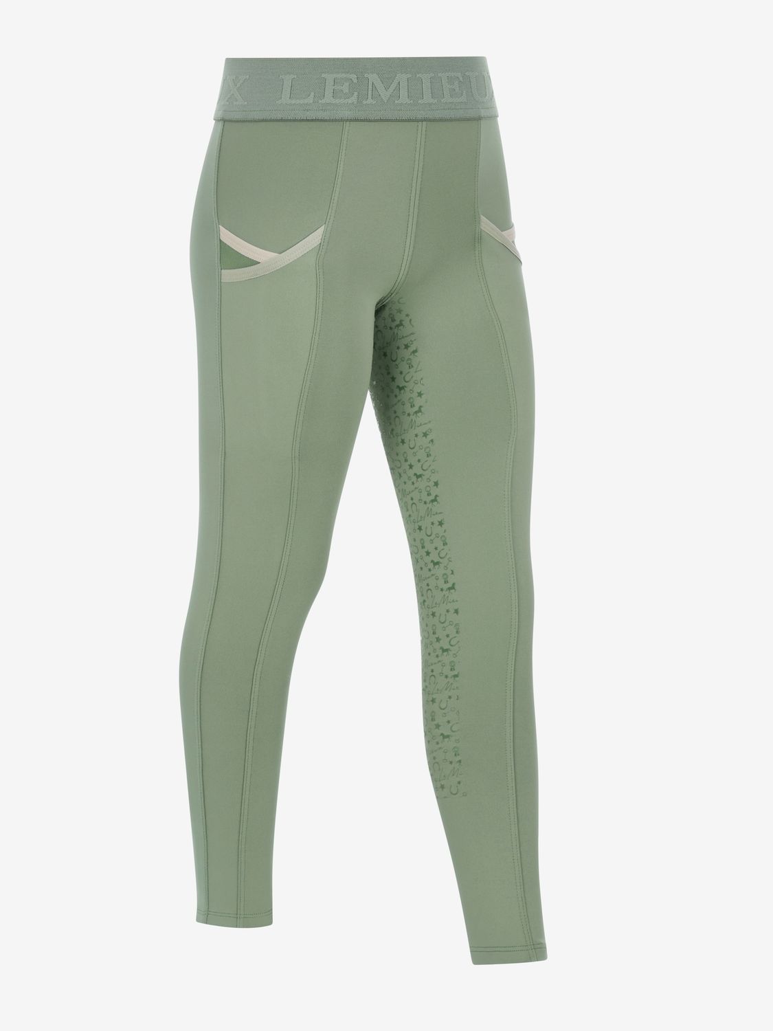 LeMieux Riding Breeches Pull On Kids Mini, Color: Thyme, Size: 3-4