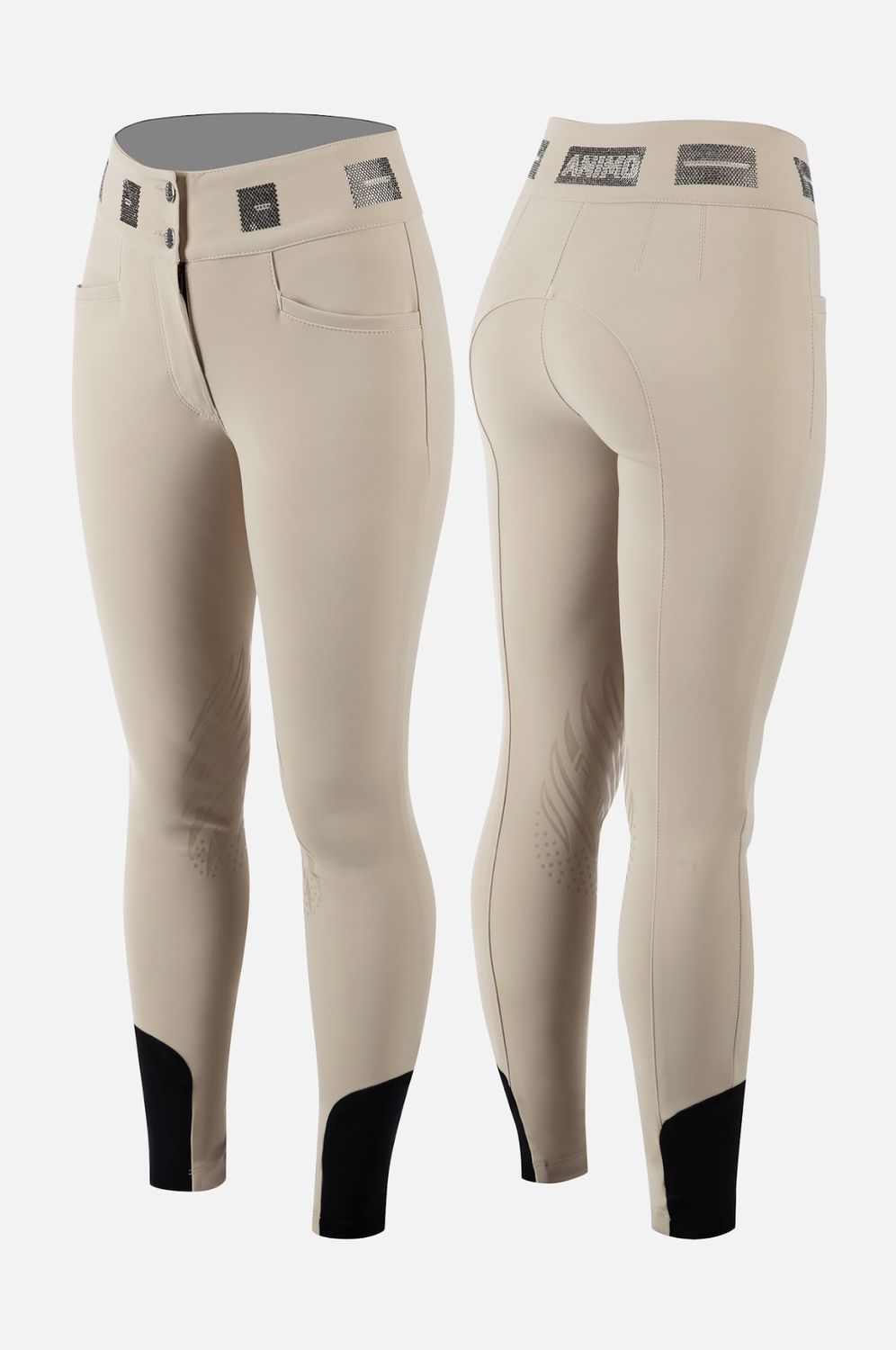Animo Nagazia Full Grip Breeches, Color: Beige, Size: XS