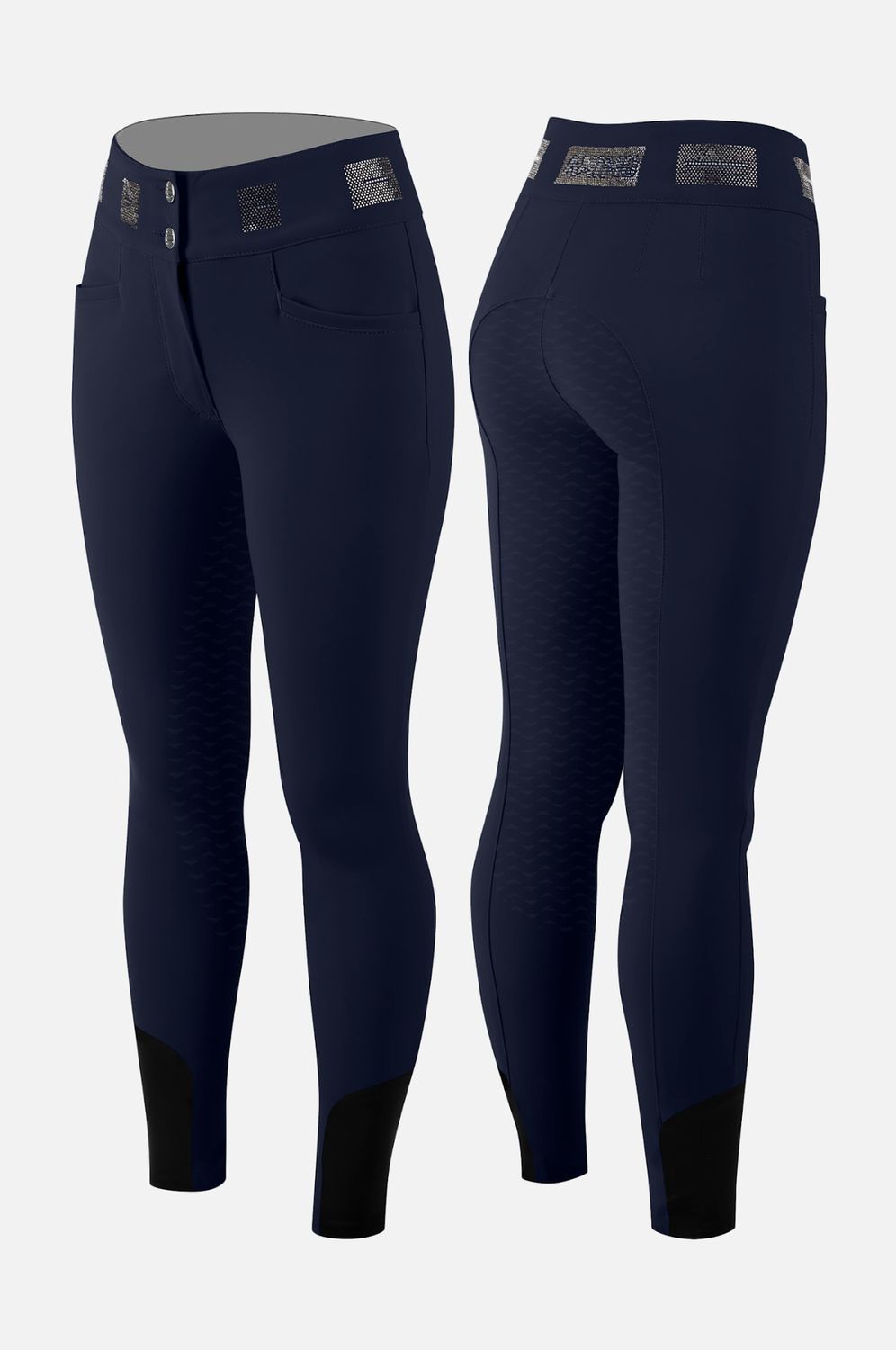 Animo Nagazia Full Grip Riding Breeches, Color: Navy, Size: XS