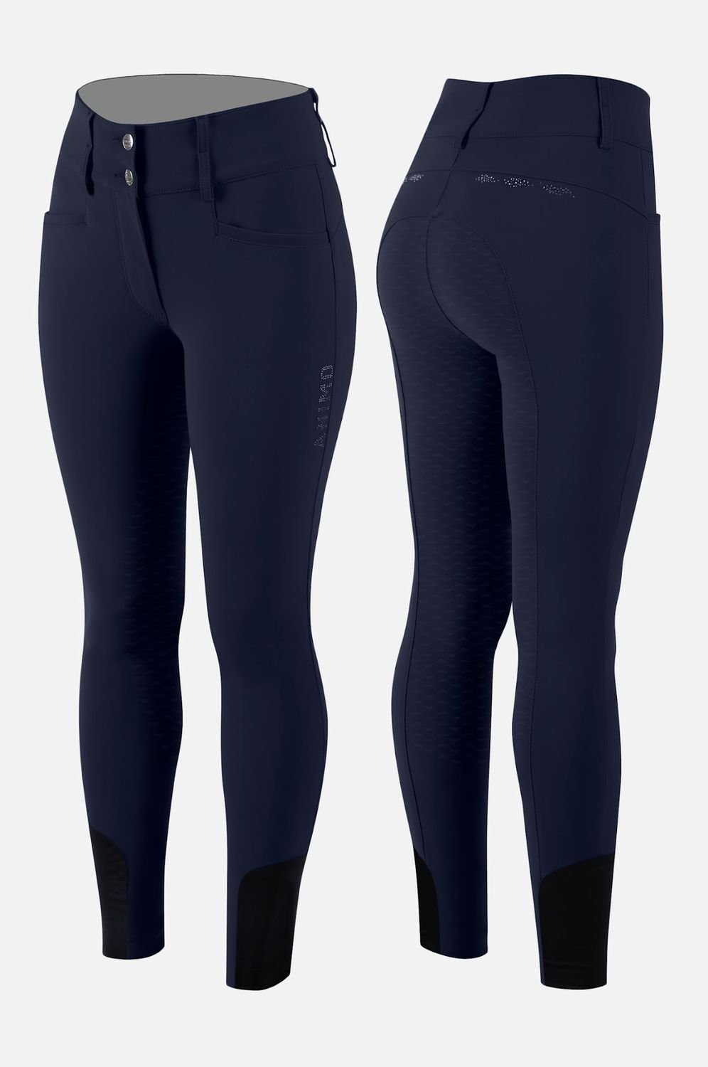 Animo Nidula Full Grip Riding Breeches Strass, Color: Navy, Size: XS