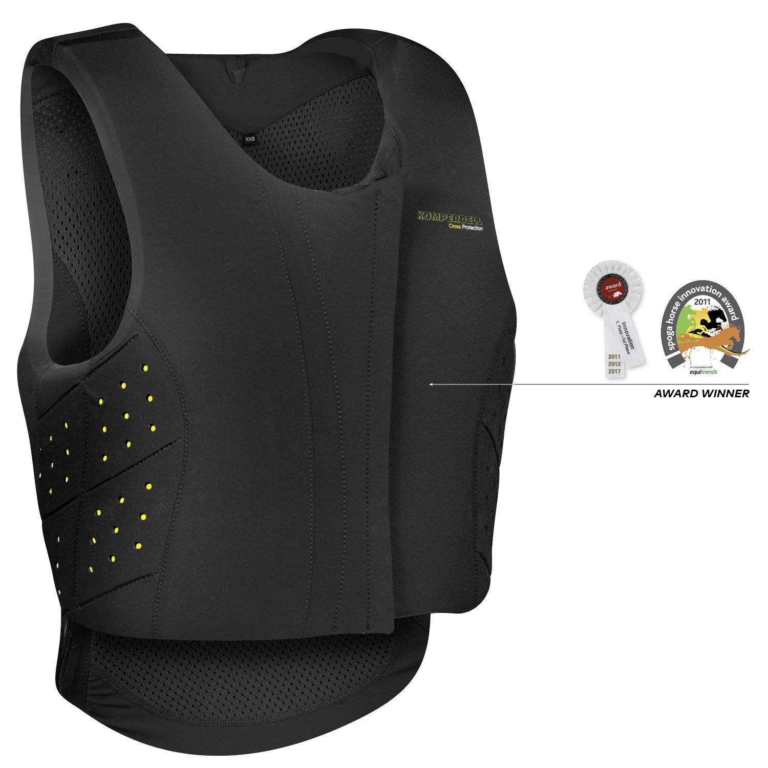 Komperdell Safety Vest Level 3 Junior, Size: 128, Color: Zwart