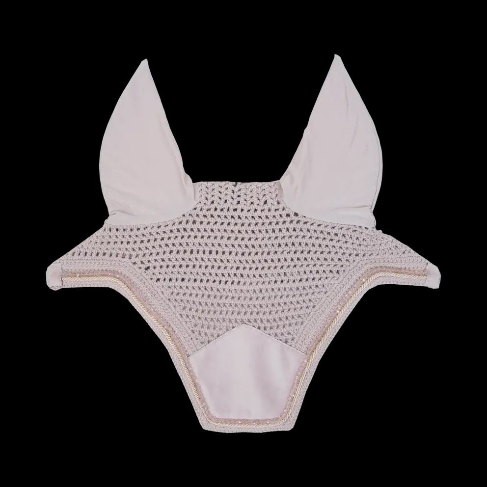 Kentucky Ear Net Wellington Velvet pearls, Color: Light Pink, Size: Full