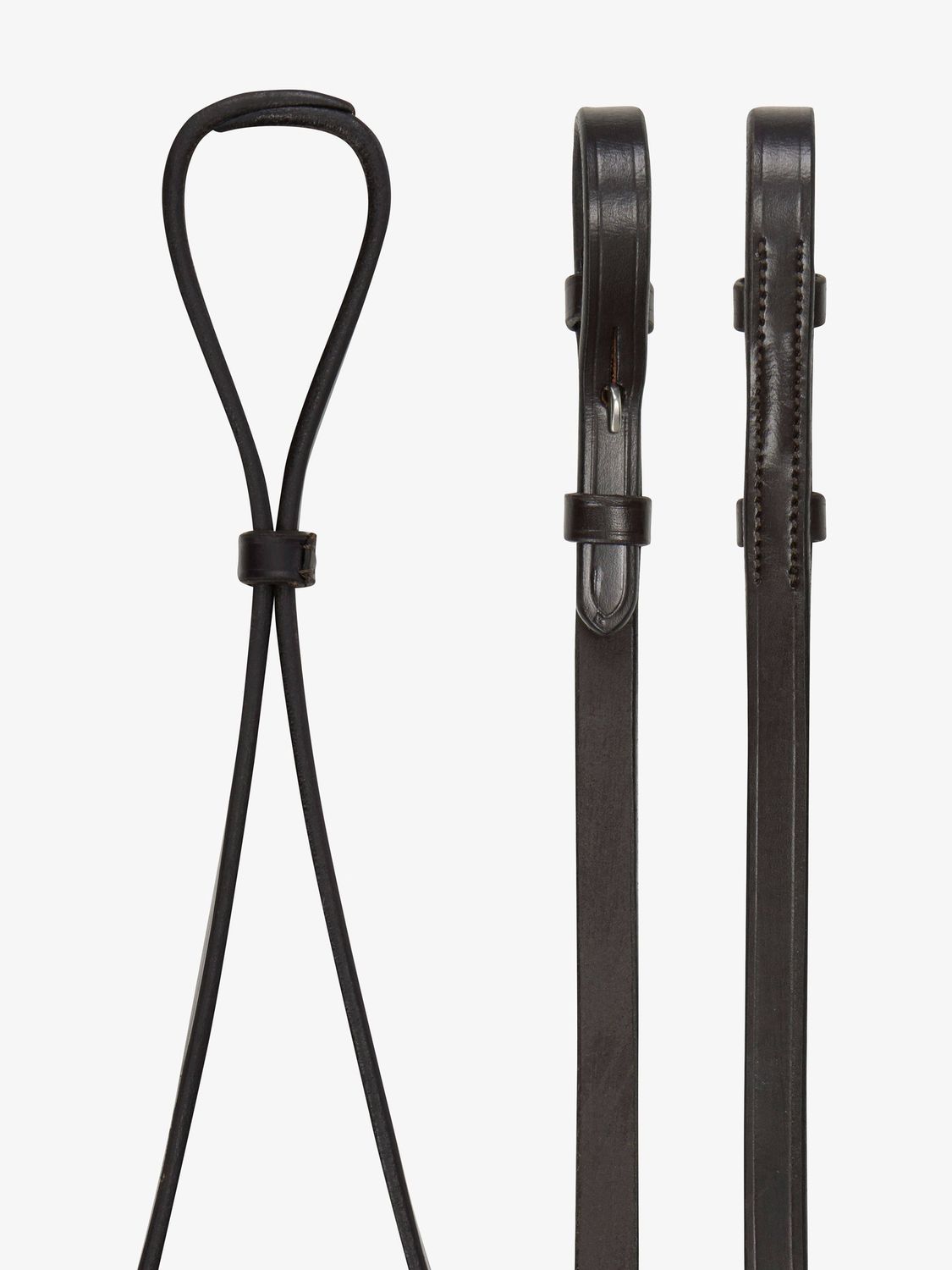LeMieux Curb Rein, Color: Brown/Silver, Size: Pony