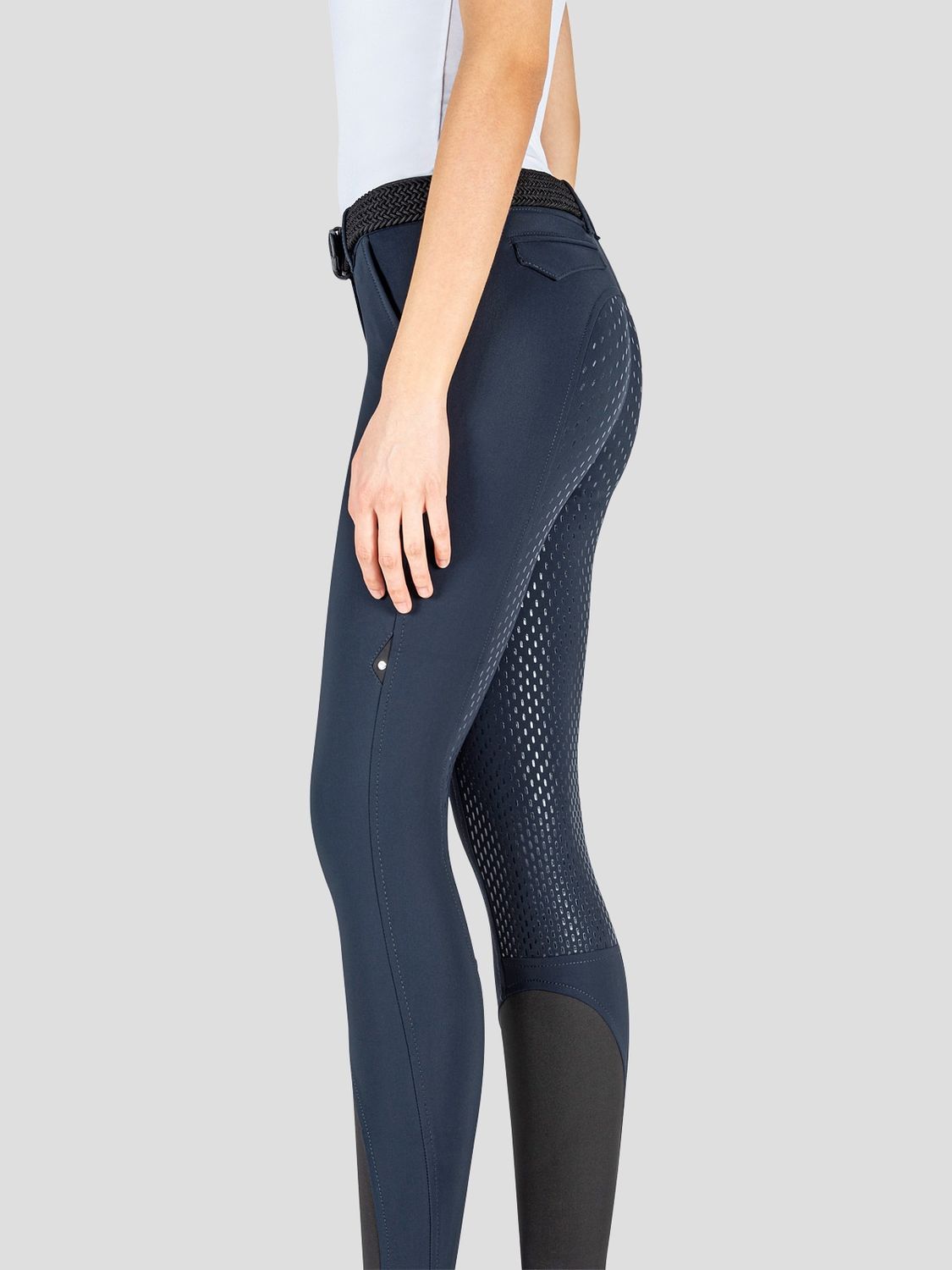 Equiline Women&#39;s Breeches Full Grip Julik, Color: Navy, Size: S