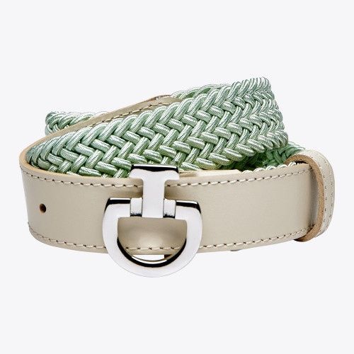 Cavalleria Toscana Women&#39;s Elastic Belt CT Clasp, Color: Mint (5L1B), Size: S