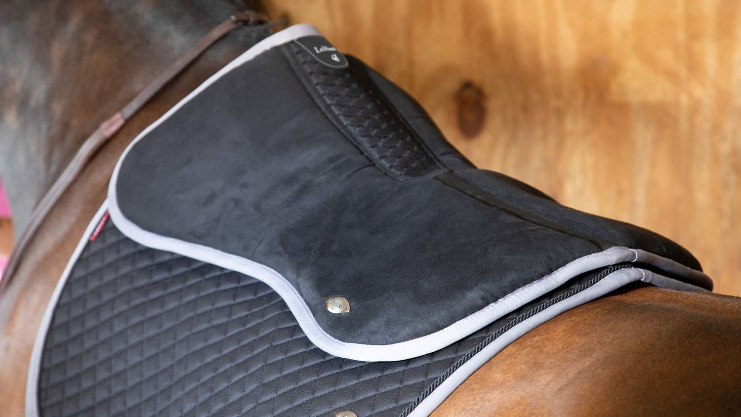 LeMieux Memory Foam Saddle Pad With Free Spine, Color: Black, Size: Full