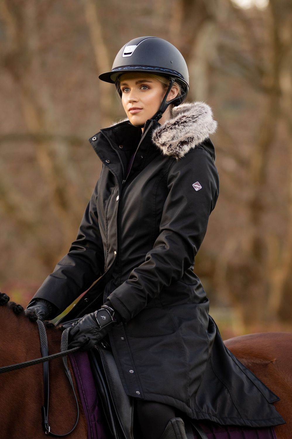 LeMieux Waterproof Long Riding Jacket, Size: 3XL, Color: Zwart