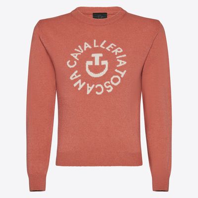 Cavalleria Toscana Young Rider Orbit Cashmere Blend Crew Neck Sweater
