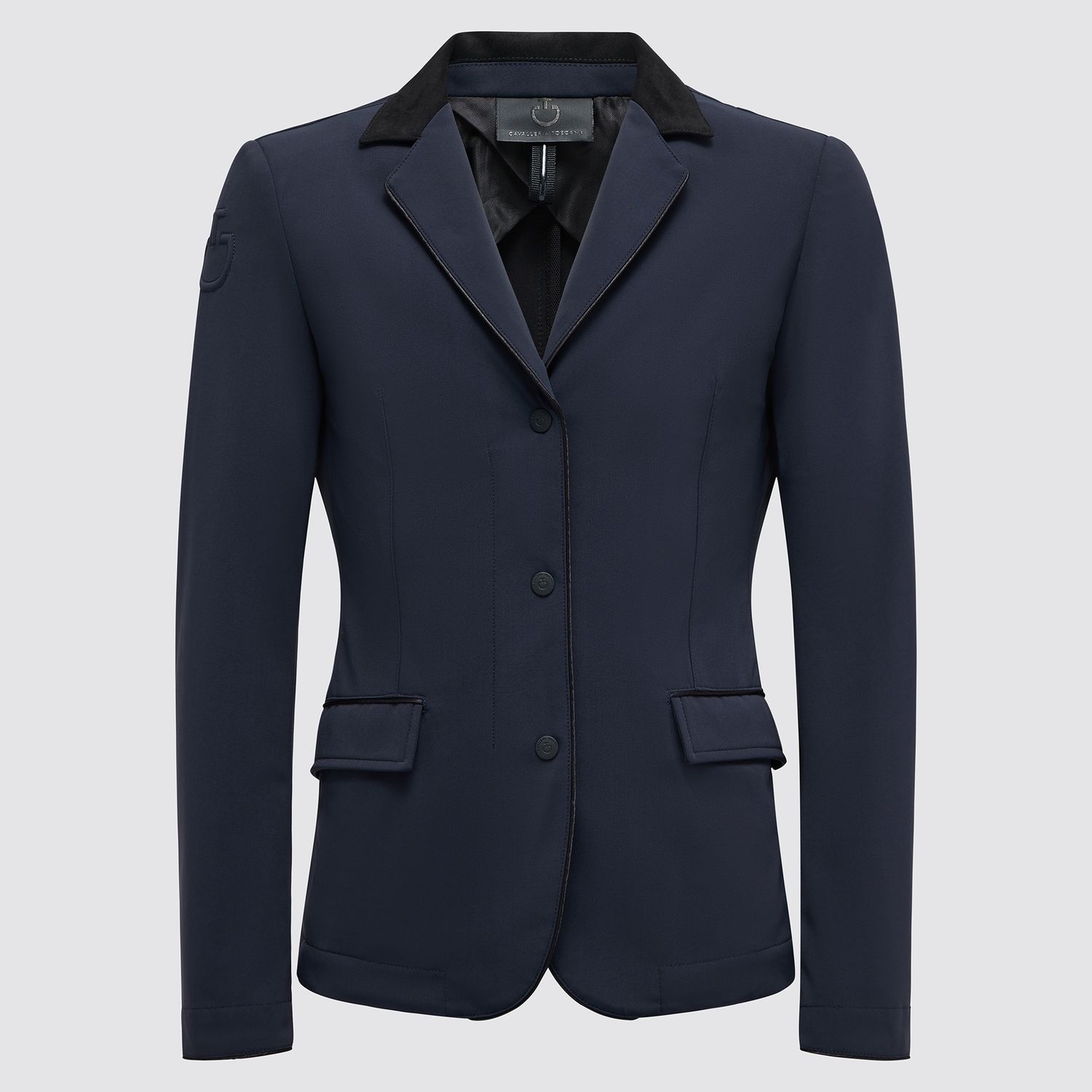 Cavalleria Toscana Girls Competition Jacket with zipper, Size: 12, Color: Navy