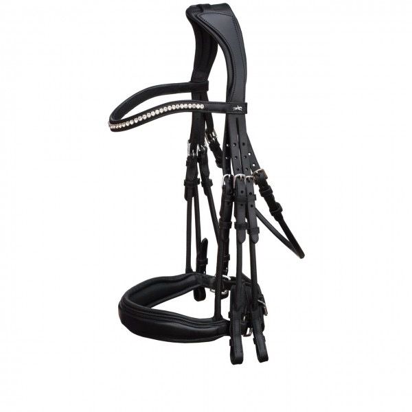 Schockemöhle Venice Anatom. Rod &amp; Snaffle, Color: Black/Silver, Size: Full