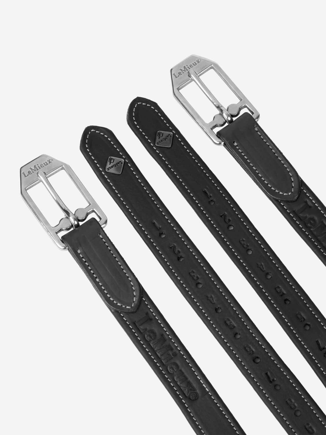 LeMieux Vector Stirrup Leathers, Color: Black, Size: 130cm