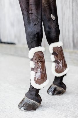 Vegan Sheepskin Tendon Boots Bamboo Elastic