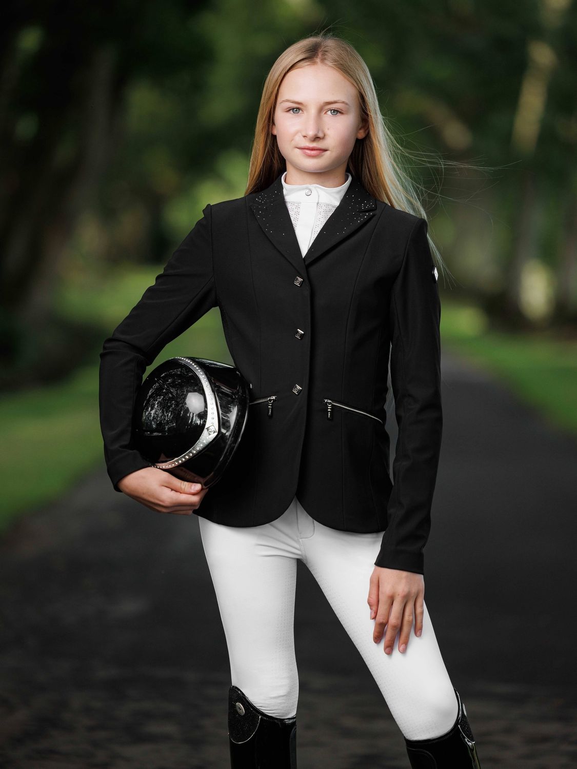 LeMieux Junior Pro Competition Jacket, Color: Black, Size: 7-8