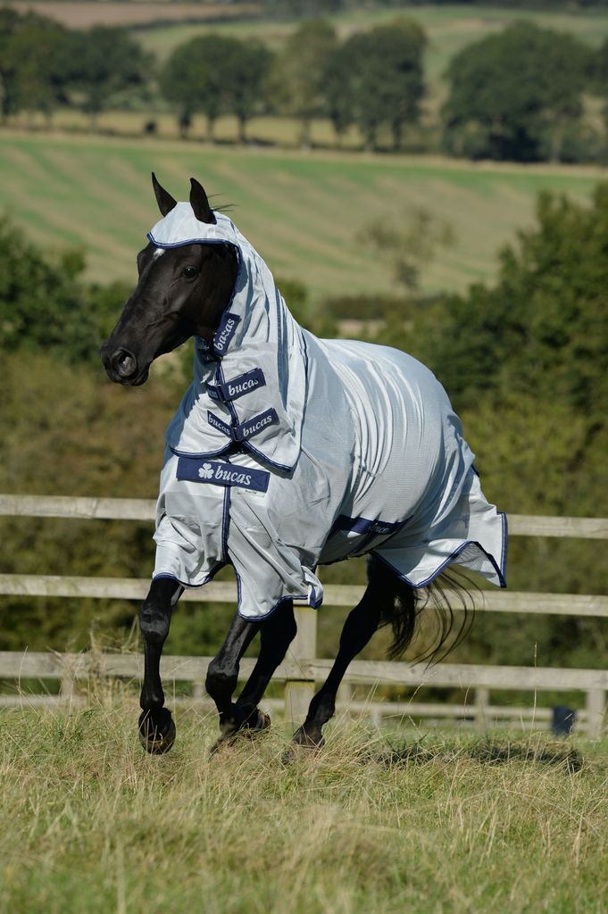 Bucas Sweet-itch Light X Eczema Blanket, Color: Silver, Size: 140/190/6.3